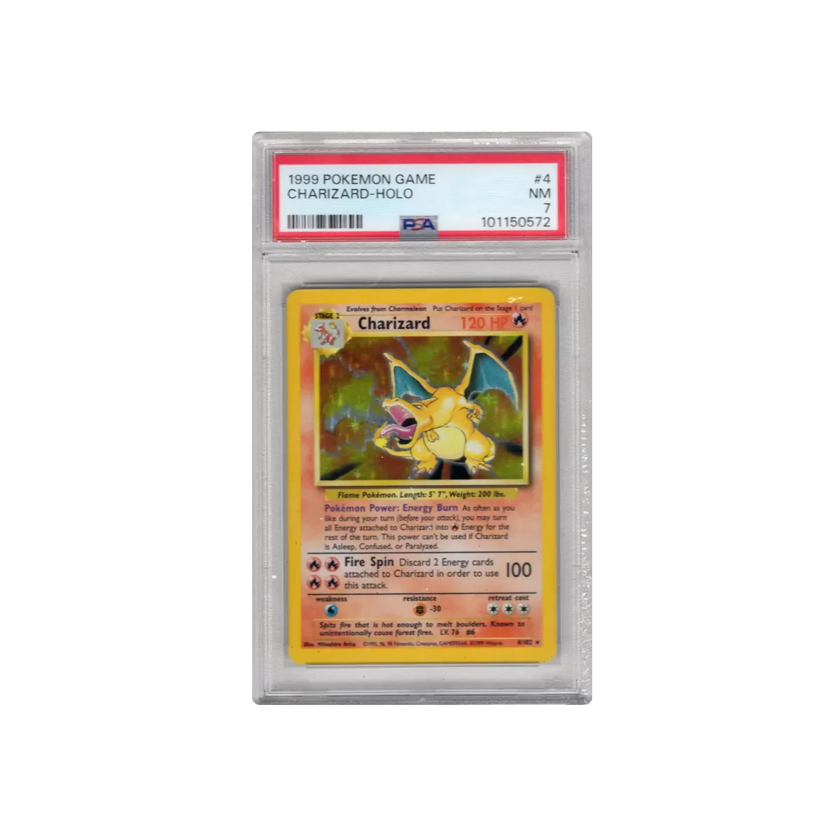 1999 Charizard Holo Base Set PSA 7