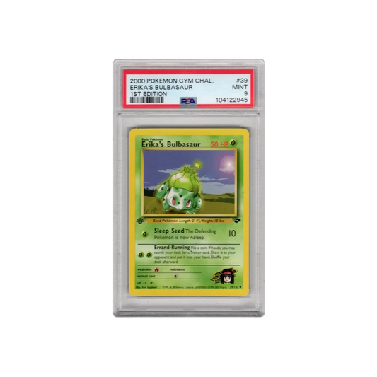2000 Gym Challenge Erika’s Bulbasaur 1st edition PSA 9
