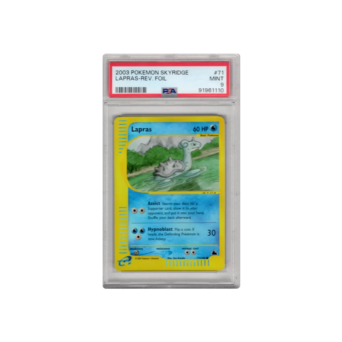 2003 Skyridge Lapras Reverse Foil PSA 9